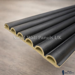 WPC 3D FLUTED Wall Panels – Black | Premium Wood Effect Cladding | Solid Wall Panels UK