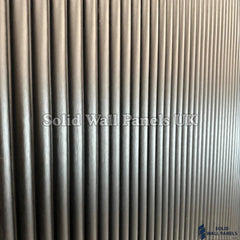 WPC 3D FLUTED Wall Panels – Silver Metallic | Premium Wood Effect Cladding | Solid Wall Panels UK