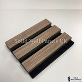 Real Wood Acoustic Slatted Wall Panels – Walnut (60×240 cm) | Solid Wall Panels UK