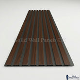 Walnut Slatted PVC Interior Wall Panels – Decorative Wood Effect Panelling 240cm (8 Pieces)