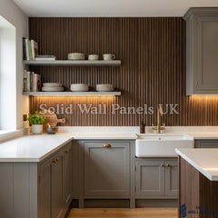 Walnut Wave Style WPC Wall Panels – Modern Wood Effect Wall Cladding | Solid Wall Panels UK