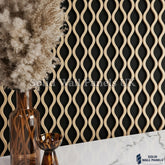 Wave Pattern Acoustic Wall Panel - Oak (60 × 240 cm) | Solid Wall Panels UK