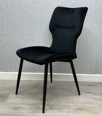 Windsor Velvet Dining Chairs – Set of 2 (Black, Grey, Mink)