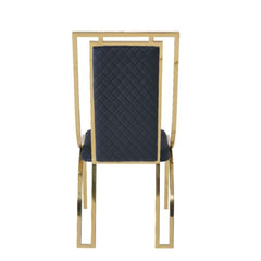 Vienna Velvet Dining Chairs Set of 2 | Gold & Silver Frame
