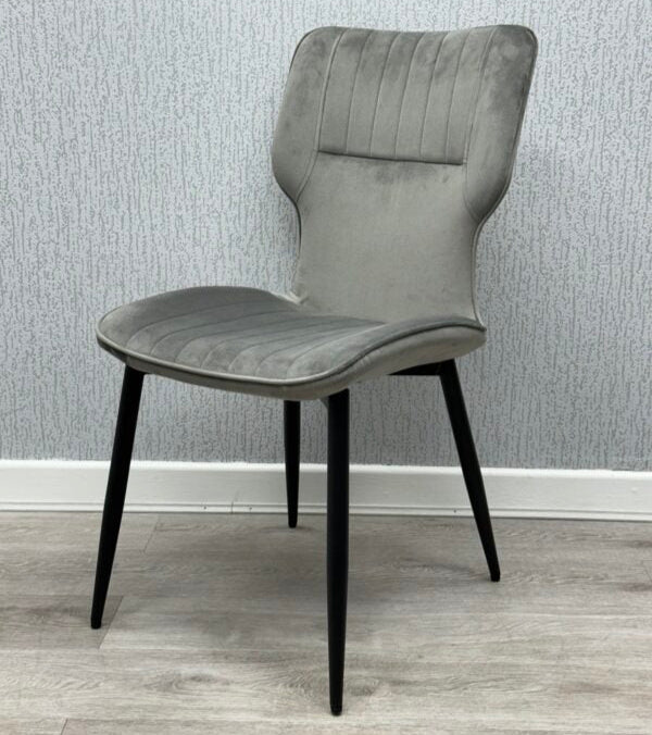 Windsor Velvet Dining Chairs – Set of 2 (Black, Grey, Mink)