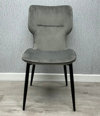 Windsor Velvet Dining Chairs – Set of 2 (Black, Grey, Mink)