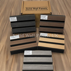 Square Acoustic Wood Wall Panels – Light Oak (60×60 cm, Set of 12) | Solid Wall Panels UK