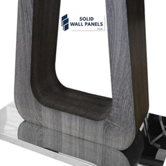 Zermatt 120cm Grey Ceramic Marble Dining Table with 4 Grey Chairs