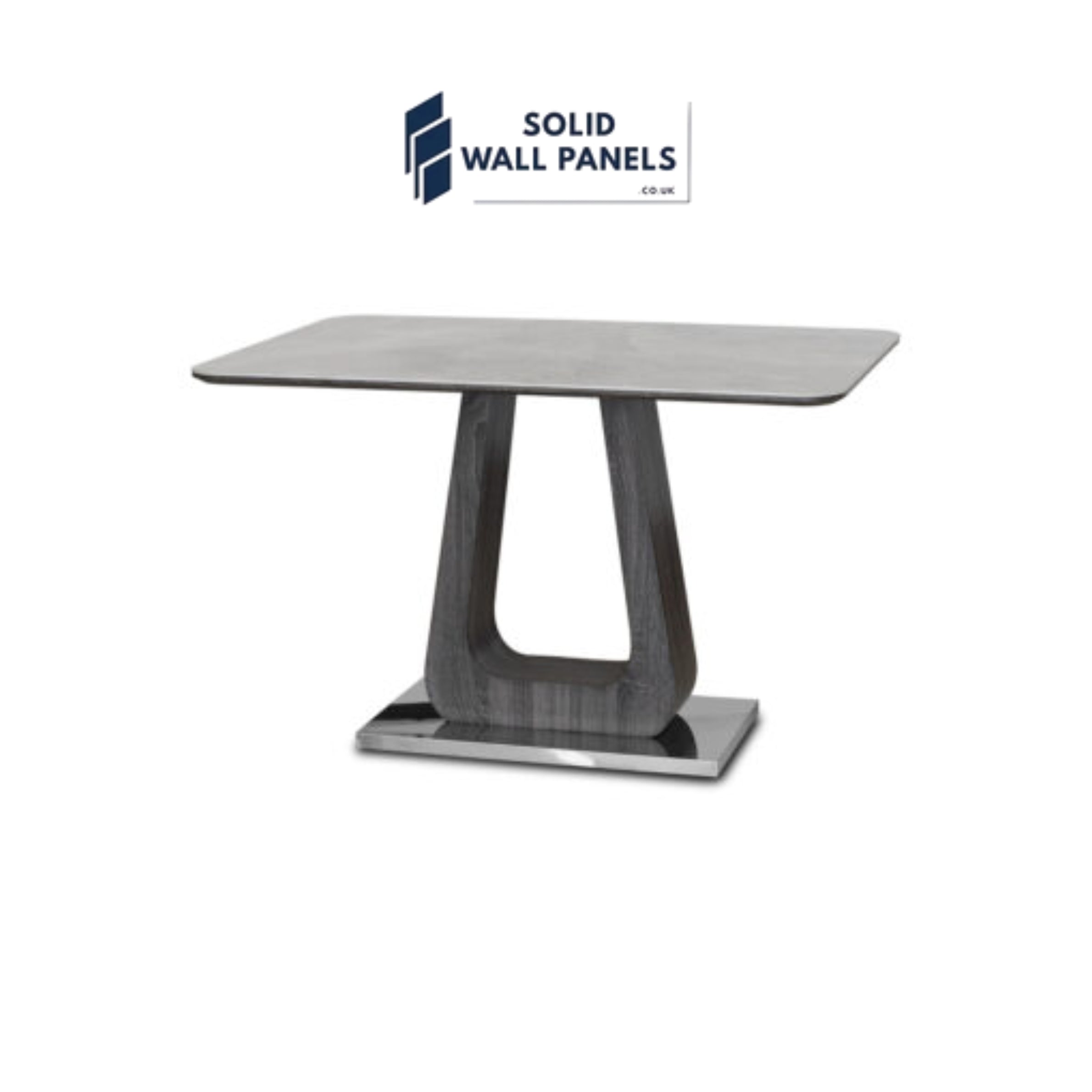 Zermatt Grey Ceramic Marble Dining Table – Luxury 120 cm Fixed Top