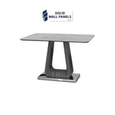 Zermatt Grey Ceramic Marble Dining Table – Luxury 120 cm Fixed Top