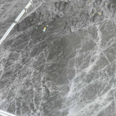 Zermatt Grey Ceramic Marble Dining Table – Luxury 120 cm Fixed Top