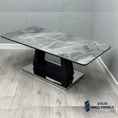 Zermatt Grey Ceramic Marble Coffee Table – Modern Luxury Living Room