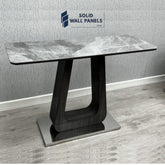 Zermatt Grey Ceramic Marble Console Table – Modern Luxury Hallway Table