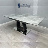 Zermatt Extendable Grey Ceramic Marble Dining Table – 160cm to 200cm
