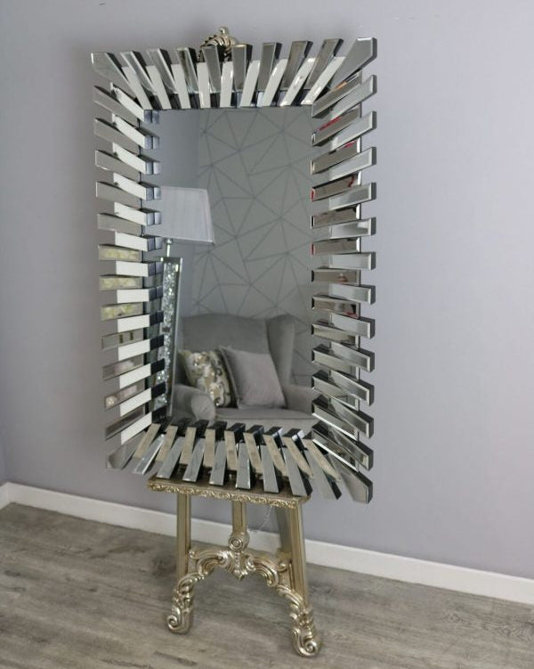 Zip Rectangle Mirror – Modern Geometric Wall Mirror | Solid Wall Panels