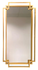 Decorative Modern Gold Frame Wall Mirror – 94 x 48 cm