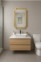Decorative Modern Gold Frame Wall Mirror – 94 x 48 cm