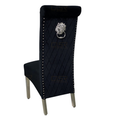 Sofia Chrome Leg Lion Knocker Dining Chairs – 5 Colours Available
