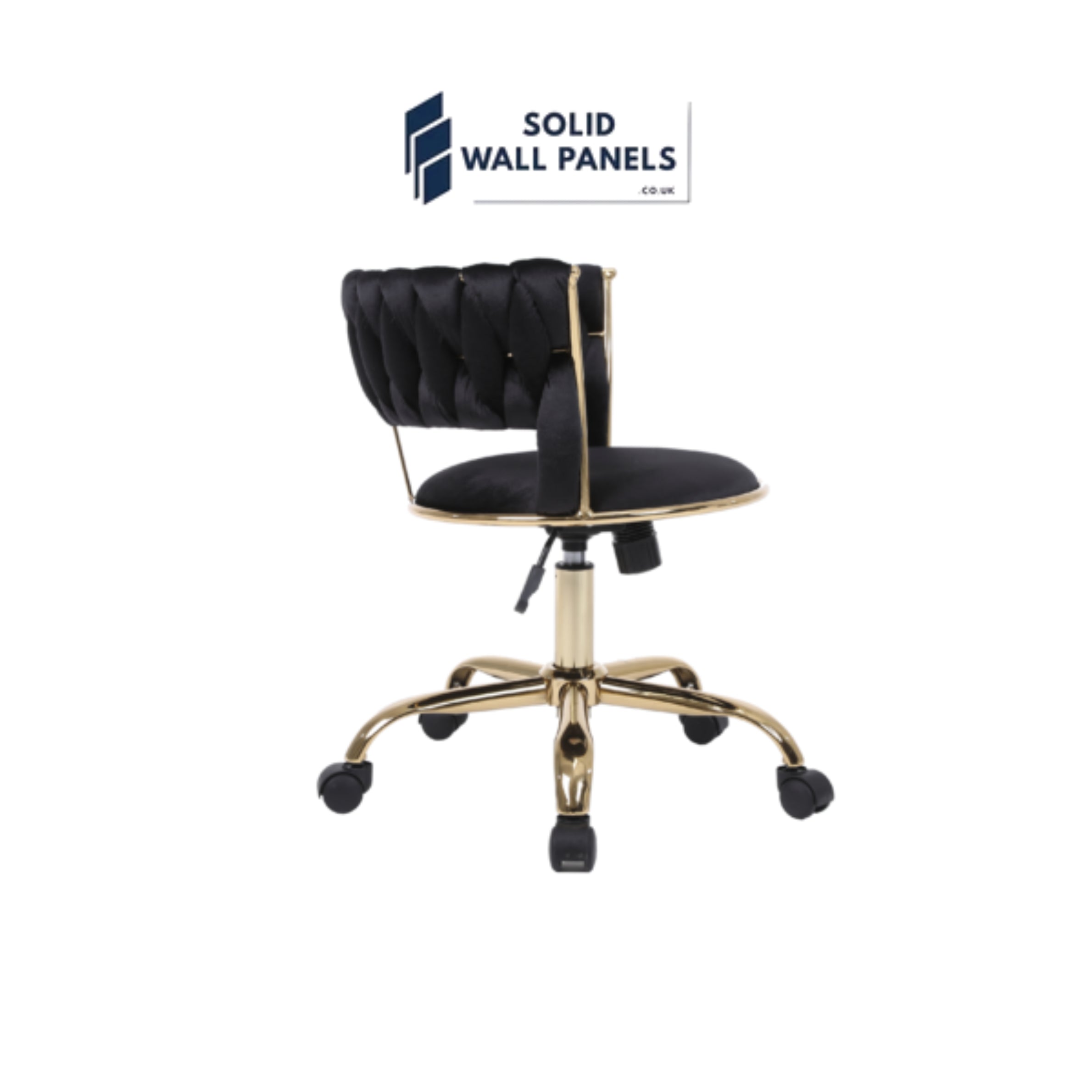 Camelia Office / Salon Chairs | Cream & Gold, Black & Gold | Adjustable Height
