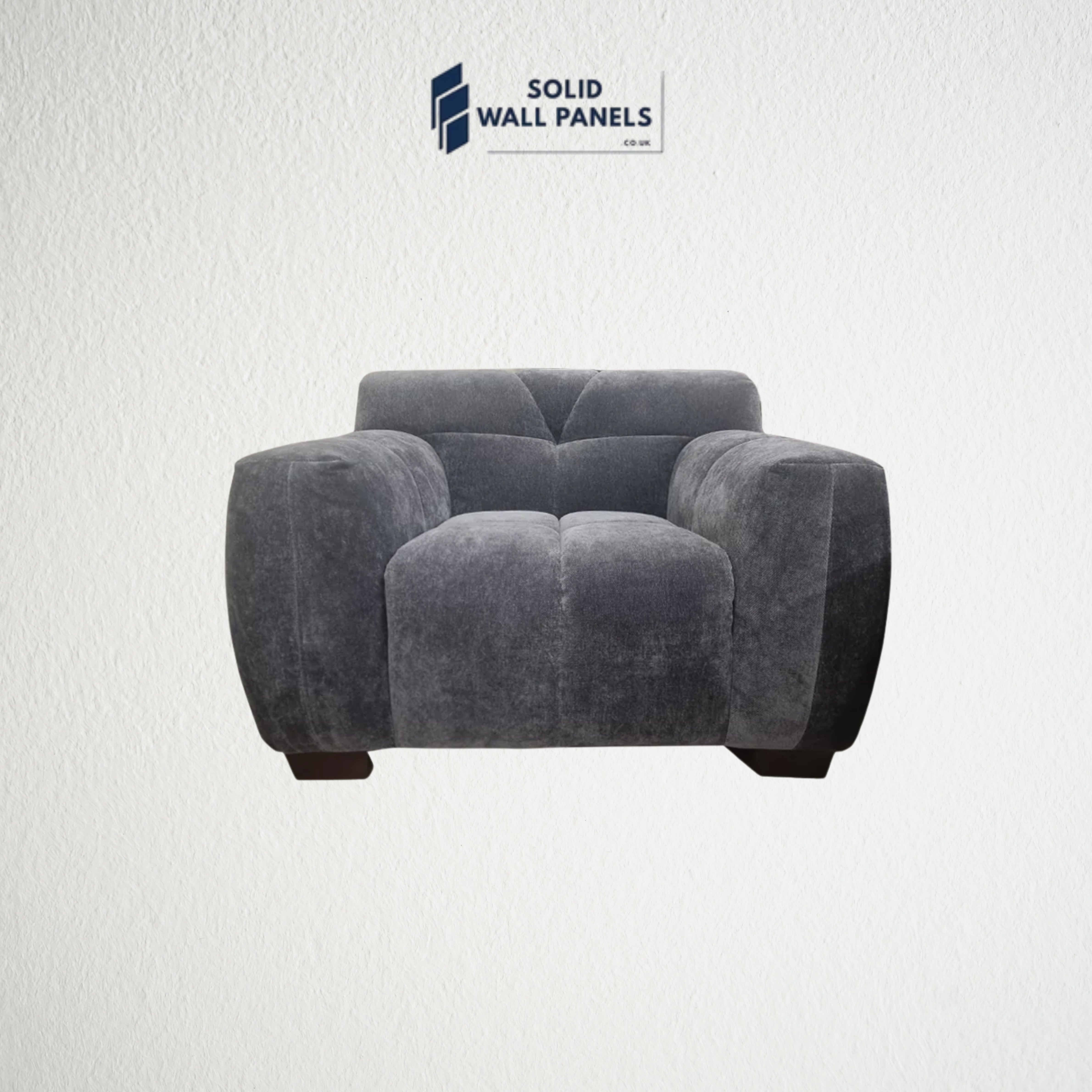 Harlem Sofa Range – Steel Velvet Fabric | 3 Seater, 2 Seater, Chair & Stool | Modern Luxury Design