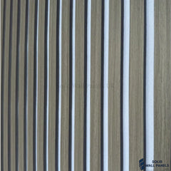 3 Sided Grey Oak Acoustic Slat Wall Panel – Grey Felt | 240 × 60 cm