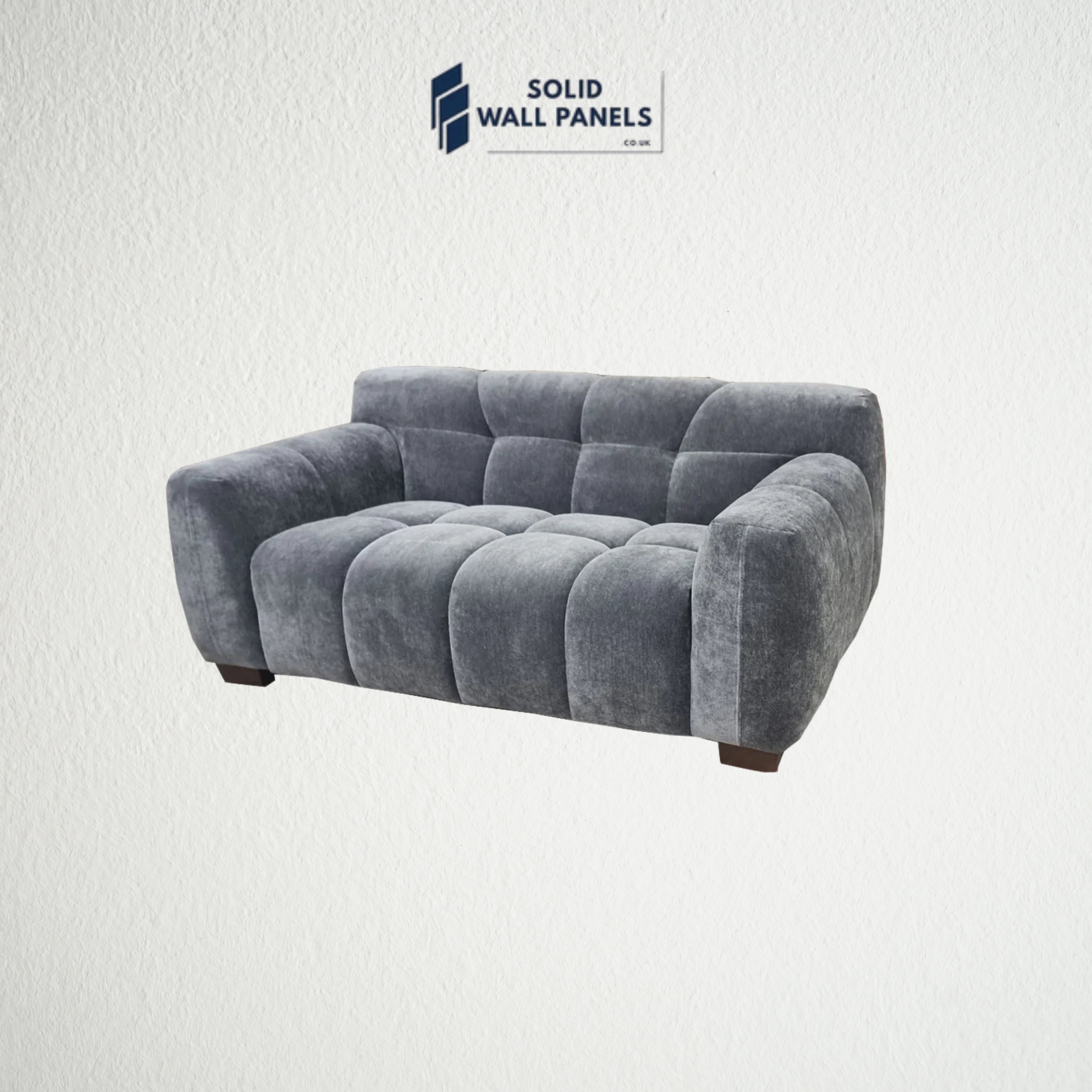 Harlem Sofa Range – Steel Velvet Fabric | 3 Seater, 2 Seater, Chair & Stool | Modern Luxury Design