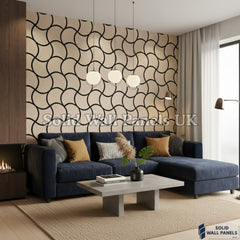 Acoustic Decorative Wall Panel – Oak Finish 61 × 61 cm (12 Pieces) | Solid Wall Panels UK