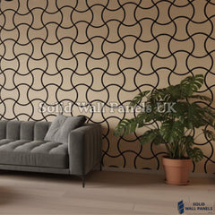 Acoustic Decorative Wall Panel – Oak Finish 61 × 61 cm (12 Pieces) | Solid Wall Panels UK