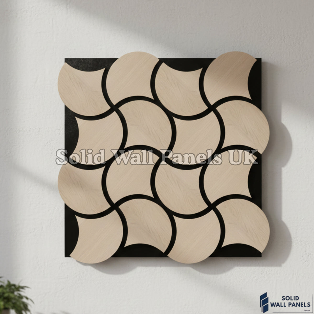 Acoustic Decorative Wall Panel – Oak Finish 61 × 61 cm (12 Pieces) | Solid Wall Panels UK