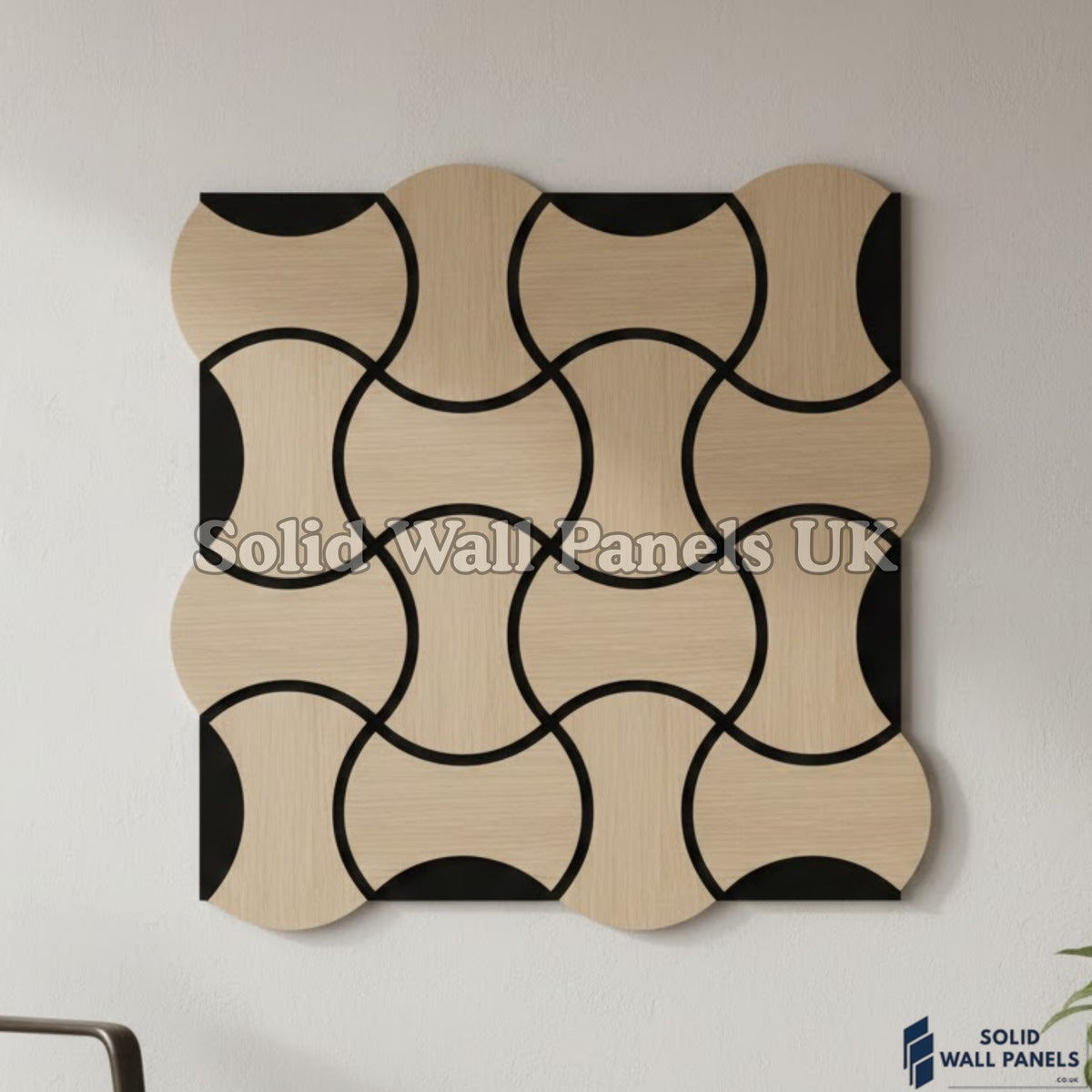 Acoustic Decorative Wall Panel – Oak Finish 61 × 61 cm (12 Pieces) | Solid Wall Panels UK