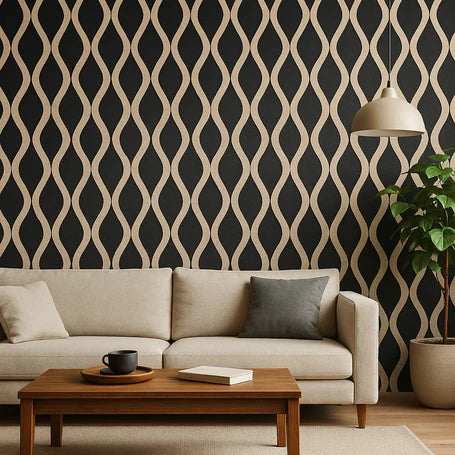 Acoustic Waved Wall Panel - Oak (60 × 240 cm) HDF Sound‑Absorbing | Fast UK Delivery
