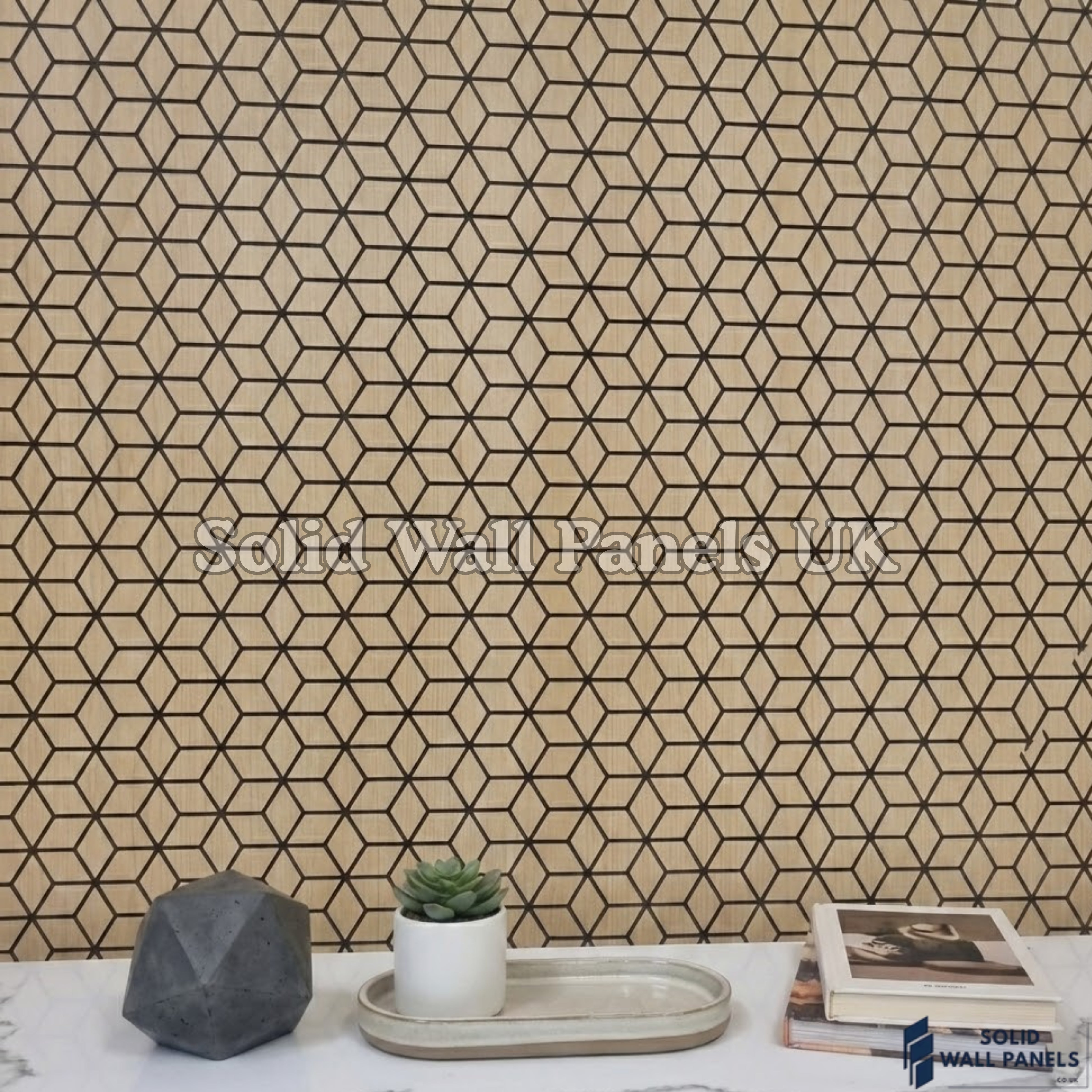 Acoustic Blocks Wall Panel – Natural Oak 60×240 cm (Pack of 4) | Solid Wall Panels UK