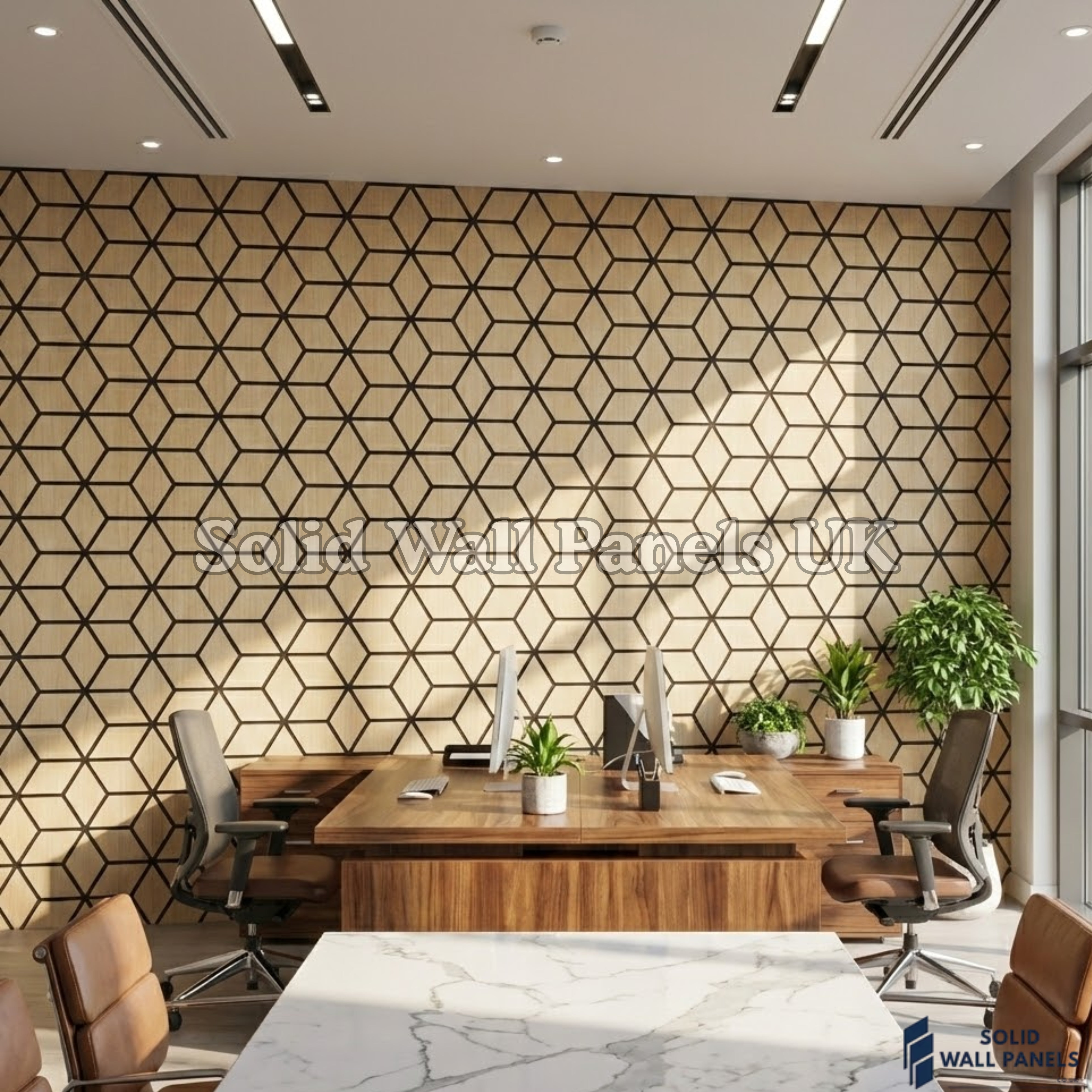 Acoustic Blocks Wall Panel – Natural Oak 60×240 cm (Pack of 4) | Solid Wall Panels UK