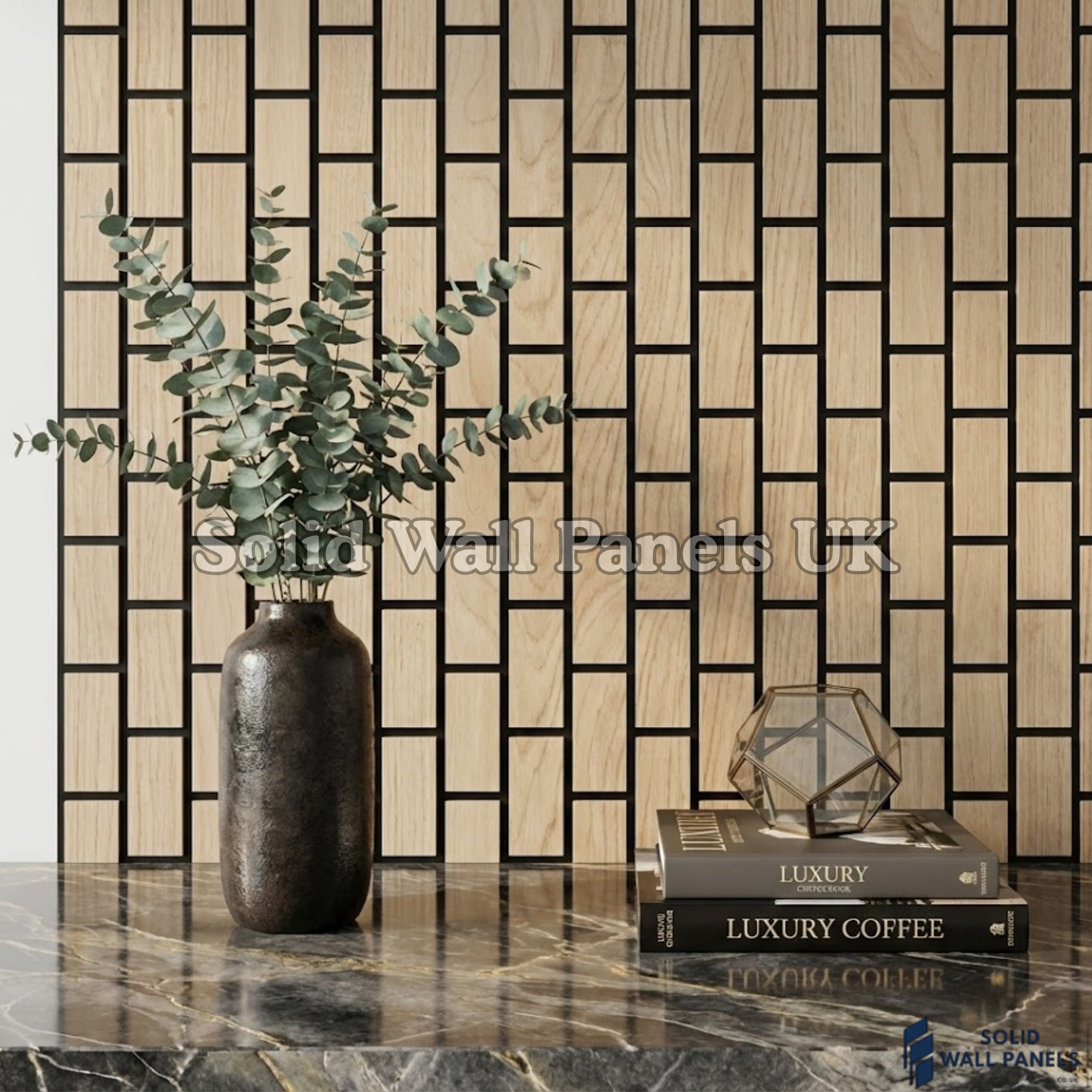 Acoustic Brick Decorative Wall Panel – Light Oak 60×240 cm (4 Pieces) | Premium Design