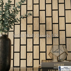 Acoustic Brick Decorative Wall Panel – Light Oak 60×240 cm (4 Pieces) | Premium Design