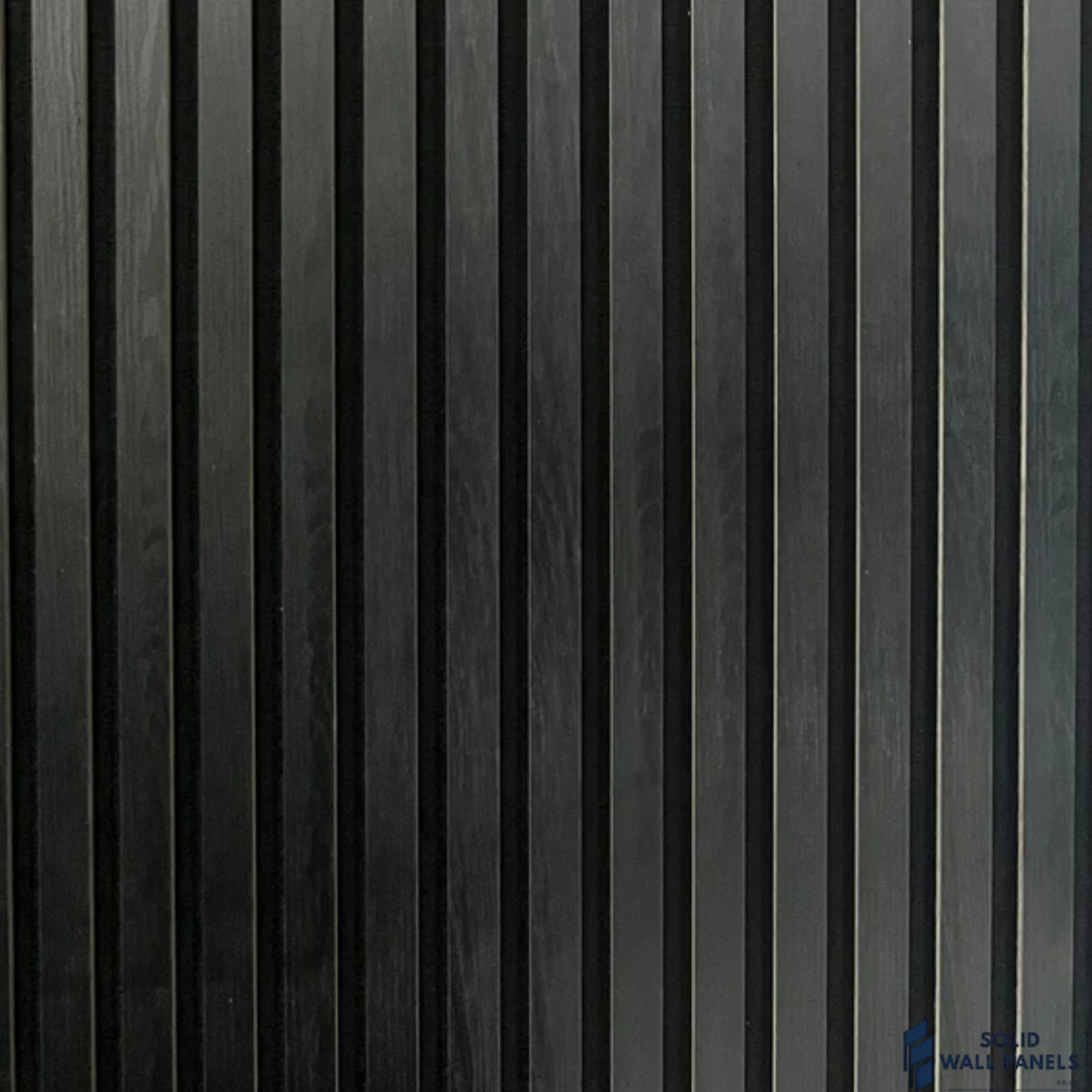 Acoustic Slatted Wall Panels Black 240×60cm UK | Wooden Slatted Felt Back