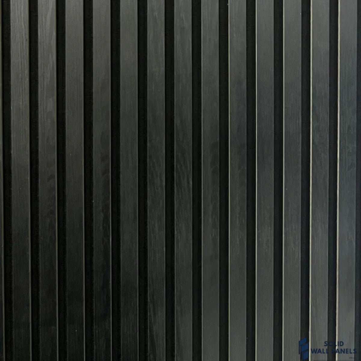 Acoustic Slatted Wall Panels Black 240×60cm UK | Wooden Slatted Felt Back