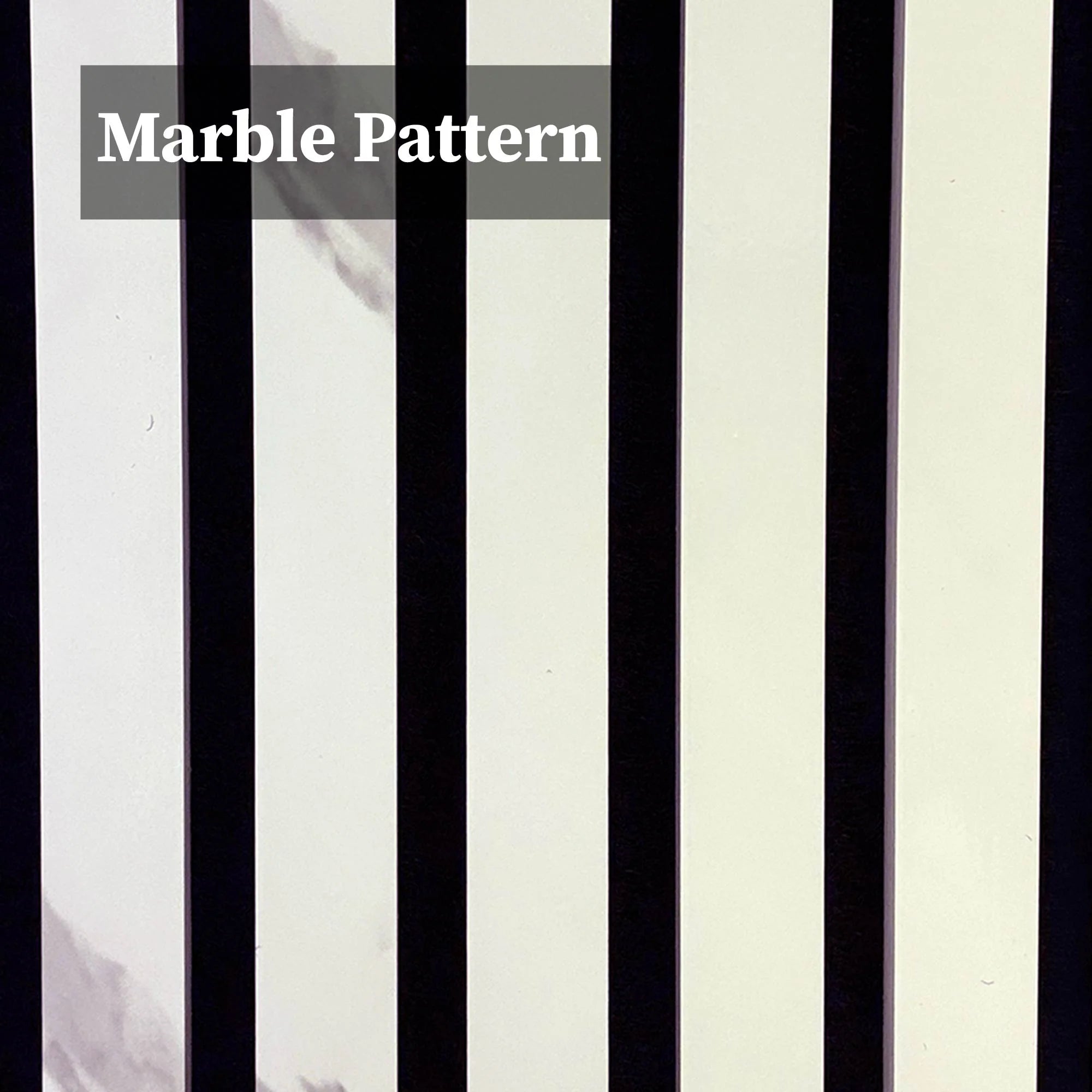 Acoustic Slatted Wall Panel – White Marble | Stylish, Durable & Soundproof | Fast UK Delivery