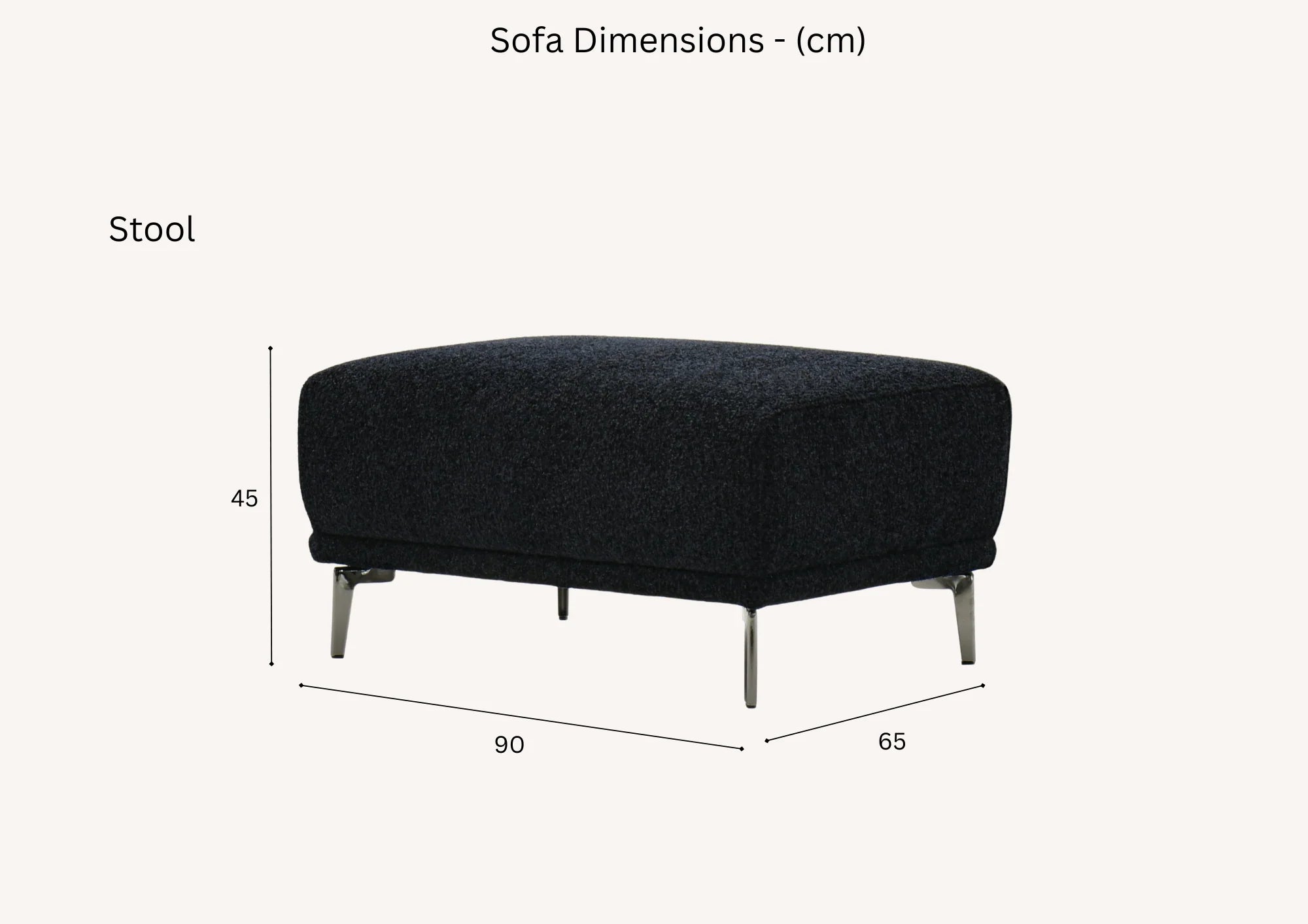Albany Sofa Range – Black Lux Bouclé Fabric | Luxury Modern Design