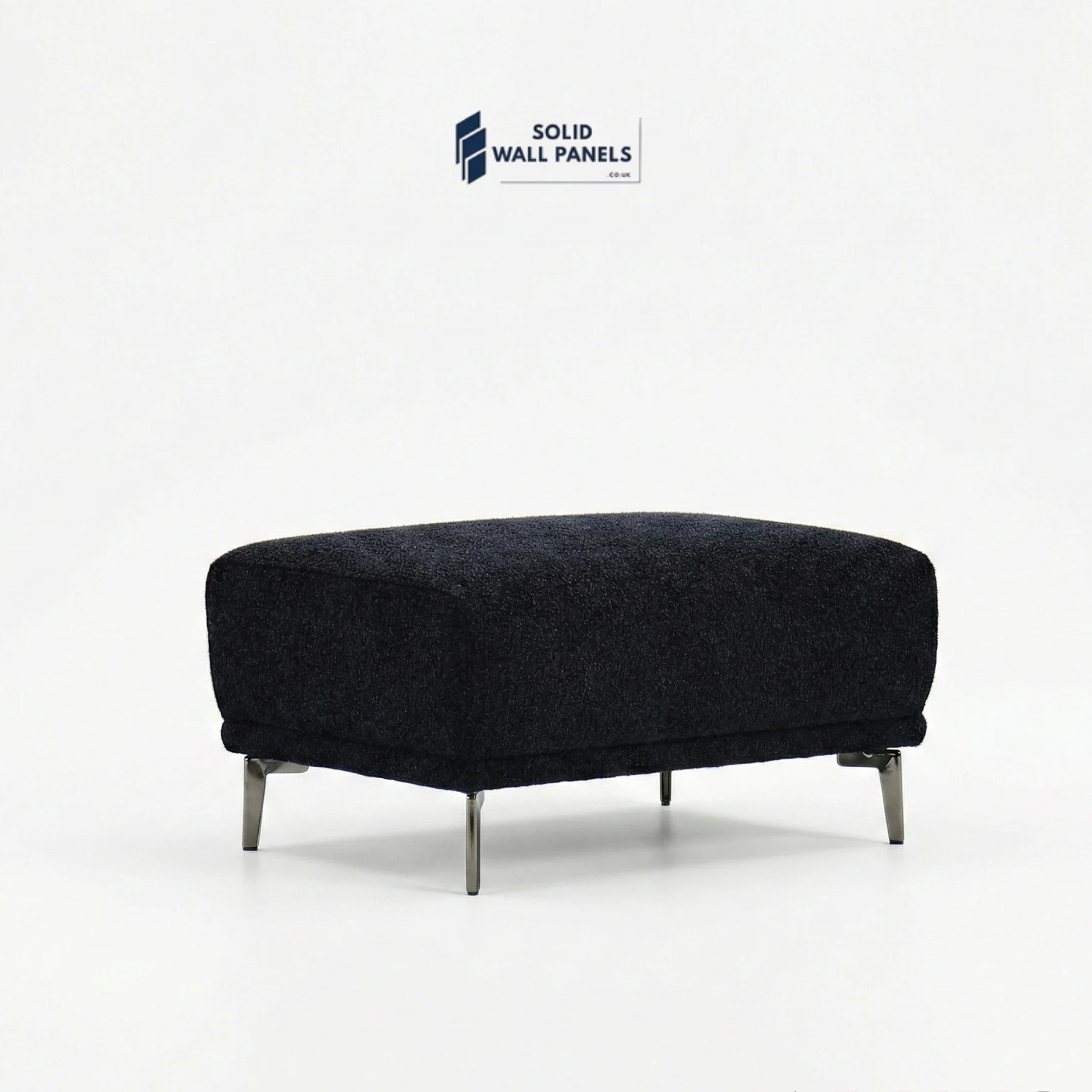 Albany Complete Sofa Set – 4+3+2 Seater with Footstool | Black Lux Bouclé Fabric