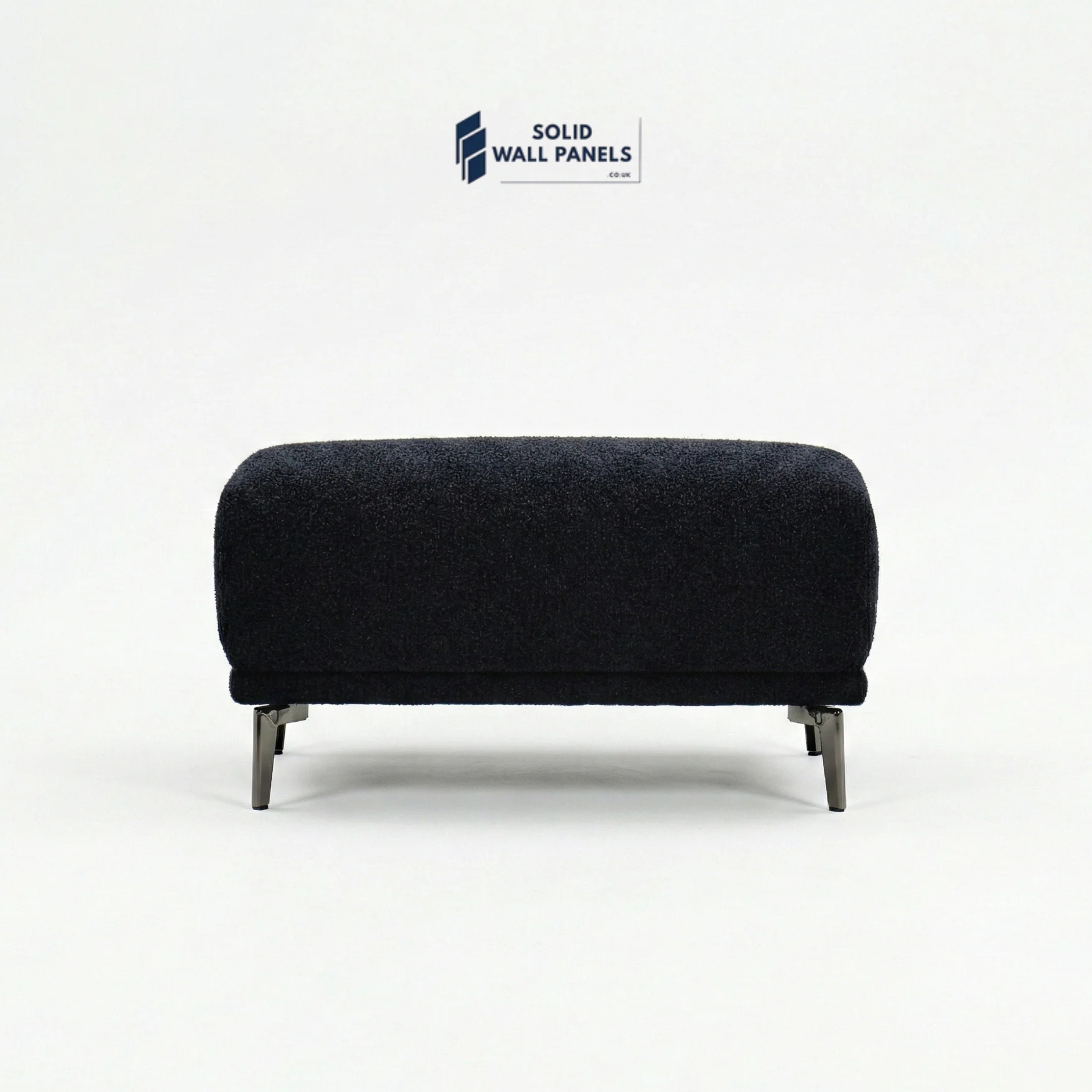 Albany Complete Sofa Set – 4+3+2 Seater with Footstool | Black Lux Bouclé Fabric