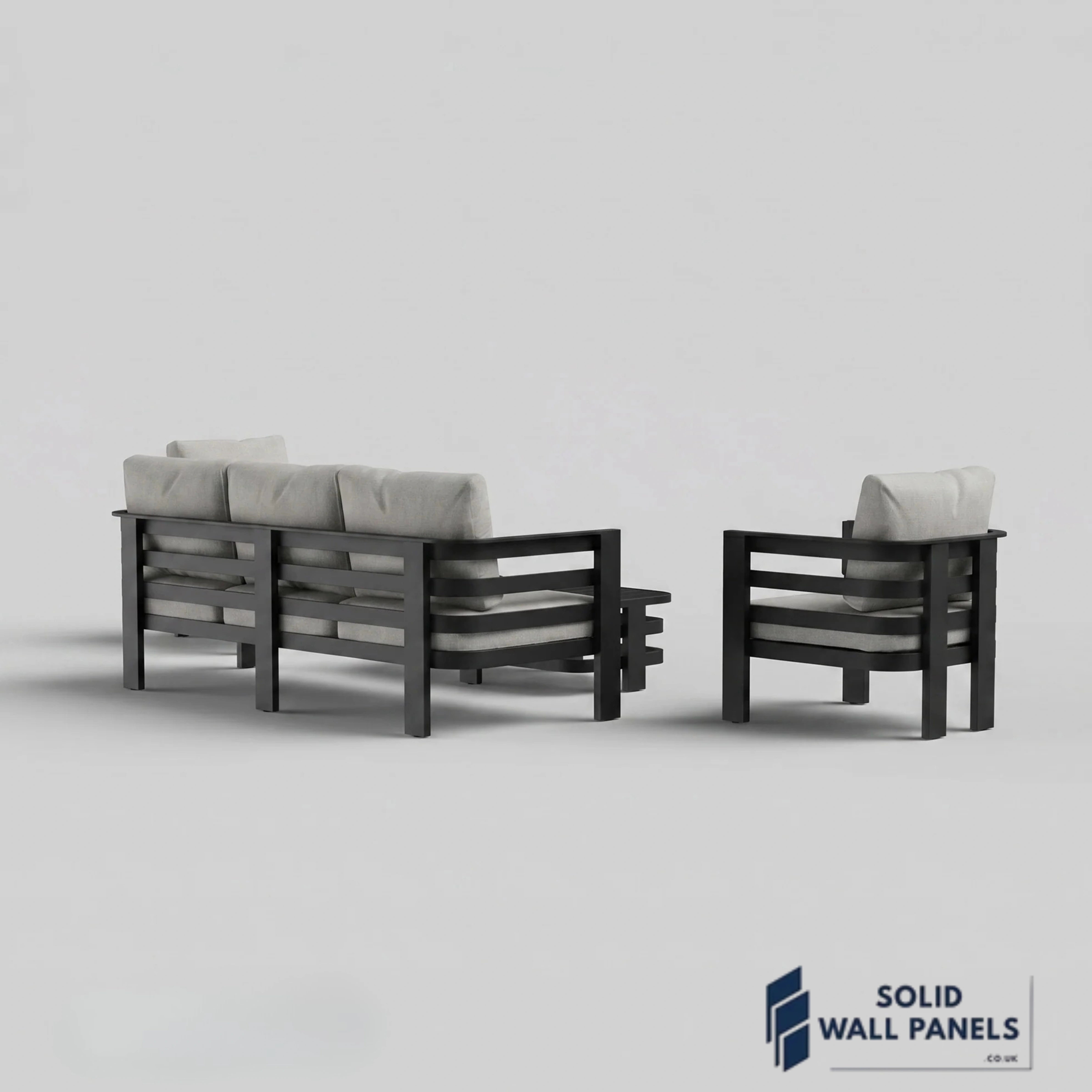 Andros 5 Seater Aluminium Garden Lounge Set – Luxury Outdoor Sofa Set with Sintered Stone Coffee Table