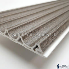Ash Grey Wave Style WPC Wall Panels – Waterproof Wood Effect Cladding | Solid Wall Panels UK