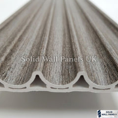 Ash Grey Wave Style WPC Wall Panels – Waterproof Wood Effect Cladding | Solid Wall Panels UK