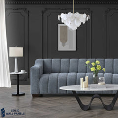 Astoria 3 Seater Sofa – Steel Grey Boucle Fabric | Luxury Modern Design