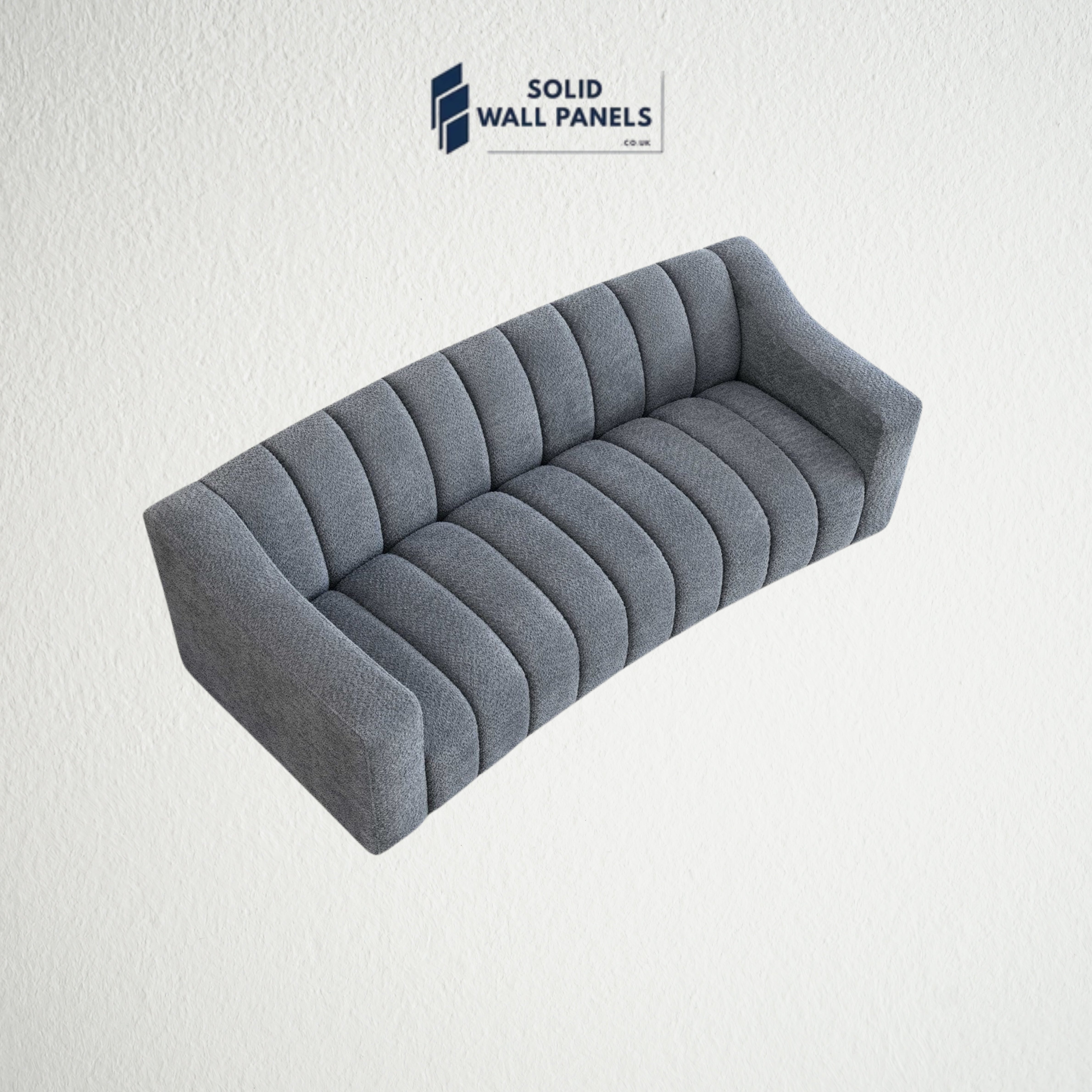 Astoria 3 Seater Sofa – Steel Grey Boucle Fabric | Luxury Modern Design