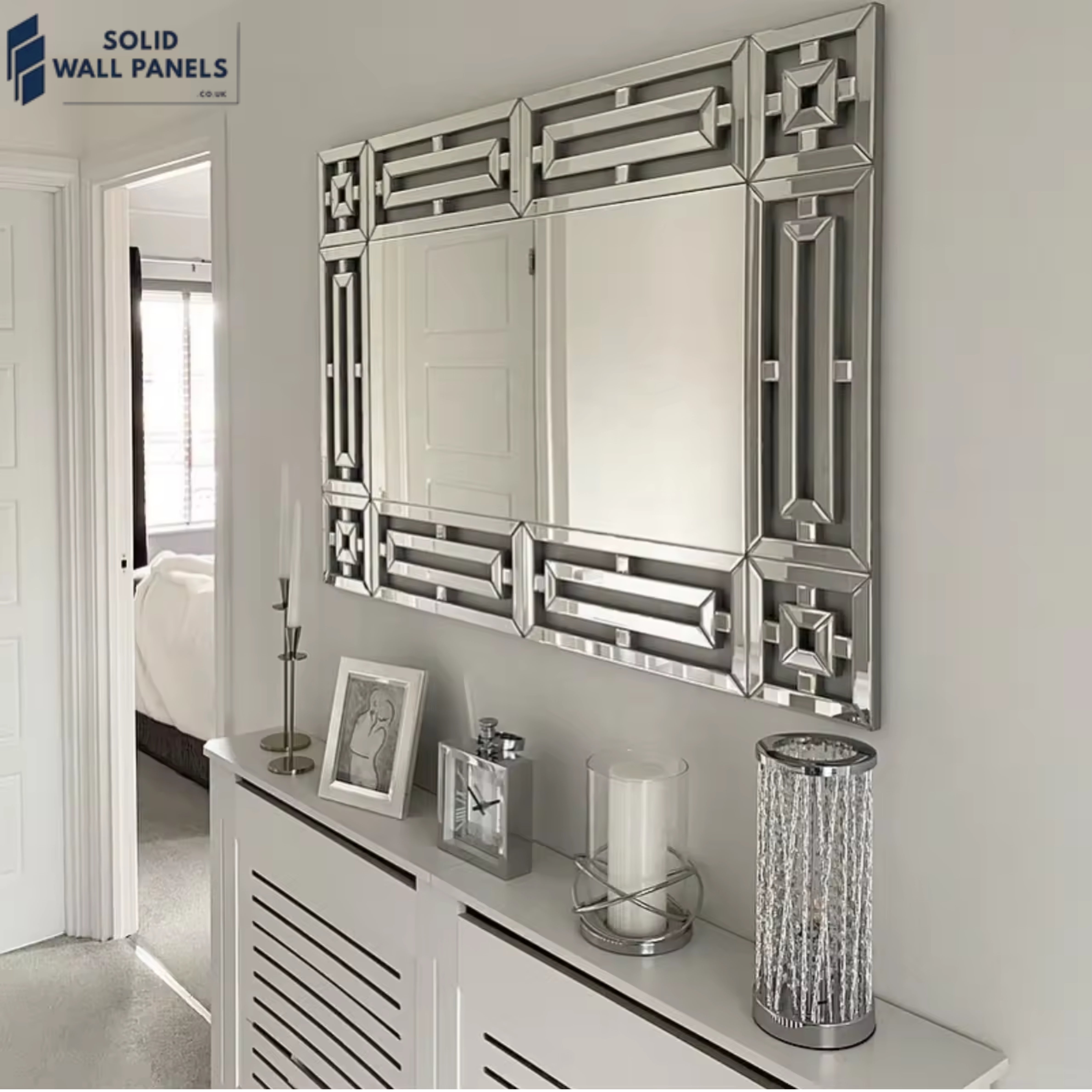 Aztec Mirror – Modern Geometric Design | Luxury Wall Decor | Solid Wall Panels