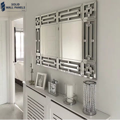 Aztec Mirror – Modern Geometric Design | Luxury Wall Decor | Solid Wall Panels