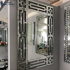 Aztec Mirror – Modern Geometric Design | Luxury Wall Decor | Solid Wall Panels