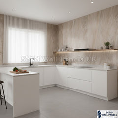 Bathroom & Kitchen PVC Wall Panels – Cream Marble (240×60cm) | Premium Waterproof Panels